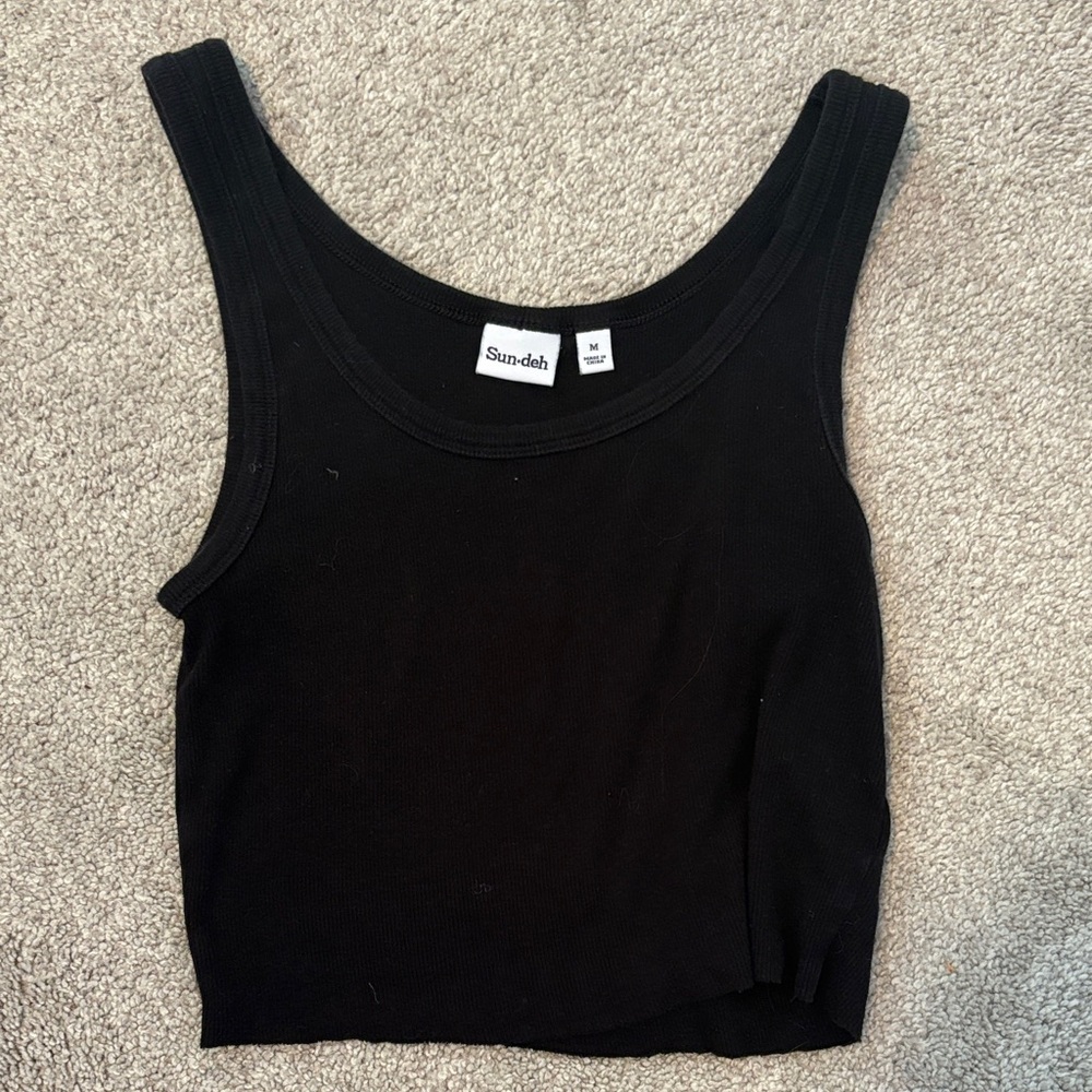 Aritzia black cropped tank